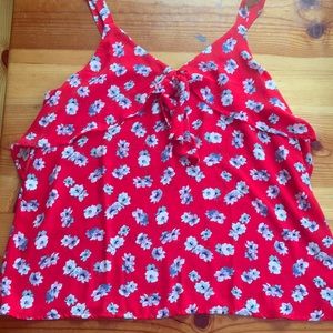 Blue Rain Floral Print top